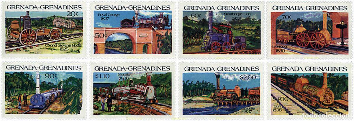 Sellos: 61088 MNH GRANADA GRANADINAS 1984 LOCOMOTORAS ANTIGUAS