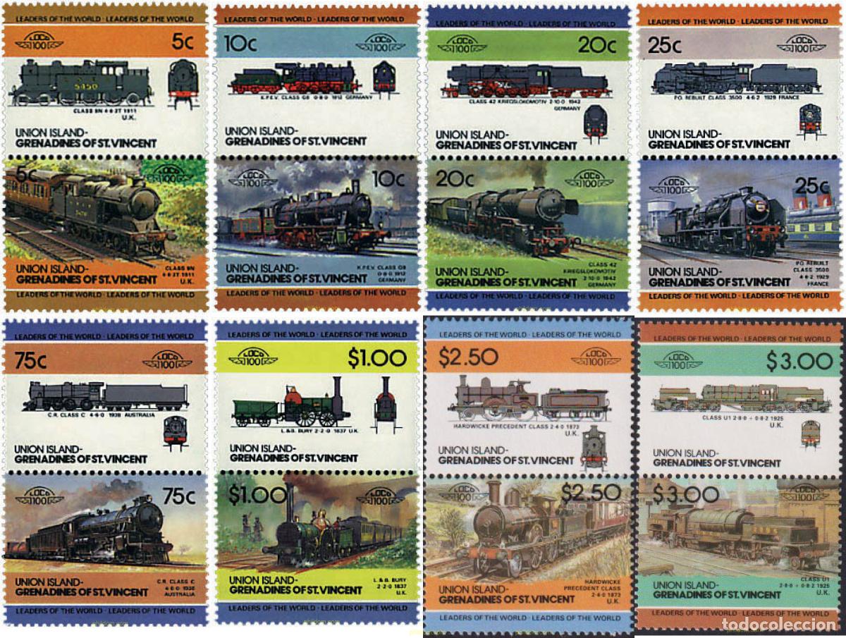 Sellos: 5899 MNH SAN VICENTE GRANADINAS. UNION ISLAND 1984 LOCOMOTORAS