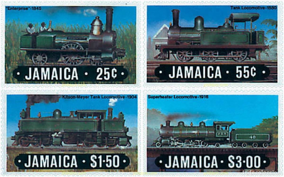 Sellos: 55338 MNH JAMAICA 1984 LOCOMOTORAS ANTIGUAS