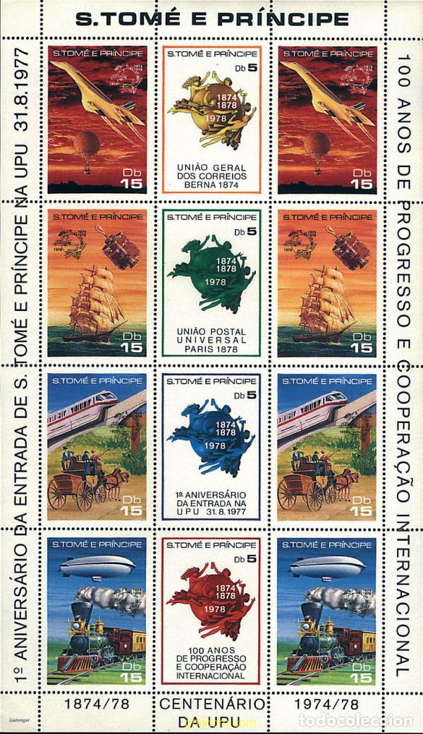 Sellos: 10253 MNH SANTO TOME Y PRINCIPE 1978 CENTENARIO DE LA UNION POSTAL UNIVERSAL