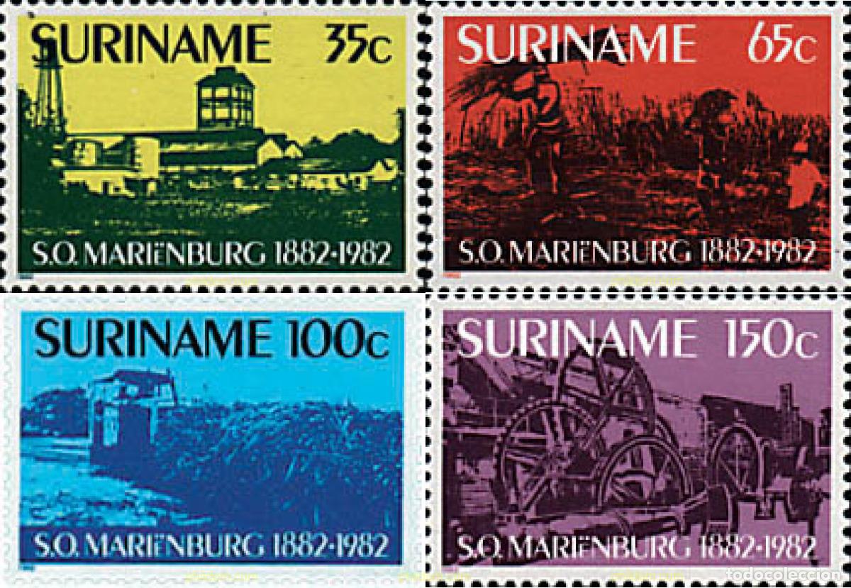 Sellos: 59043 MNH SURINAM 1982 CENTENARIO DE LA COMPA&Ntilde;IA AZUCARERA MARIENBURG