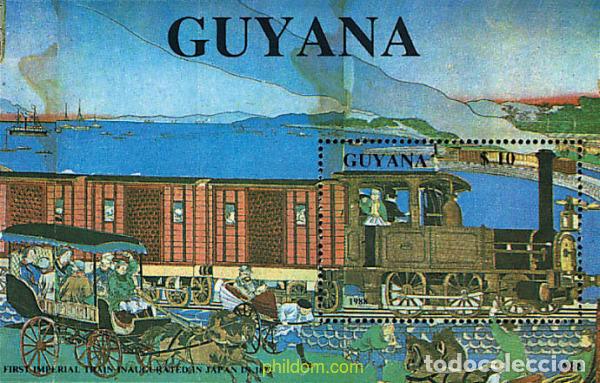 Sellos: 58431 MNH GUYANA 1989 TRENES