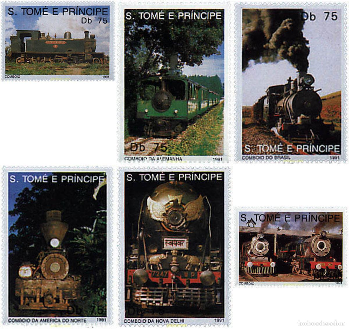 Sellos: 57888 MNH SANTO TOME Y PRINCIPE 1991 LOCOMOTORAS
