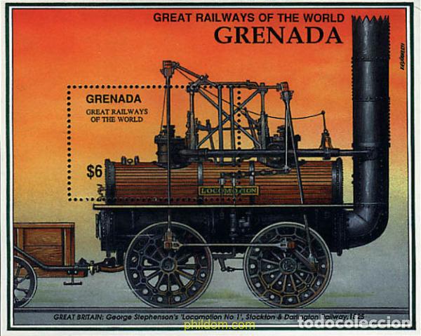 Sellos: 319360 MNH GRANADA 1991 TRENES DEL MUNDO