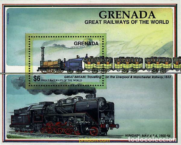Sellos: 319370 MNH GRANADA 1991 TRENES DEL MUNDO