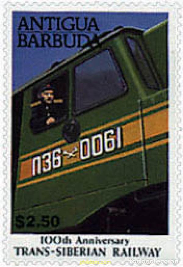 Sellos: 61101 MNH ANTIGUA Y BARBUDA 1991 CENTENARIO DEL TRANSIBERIANO
