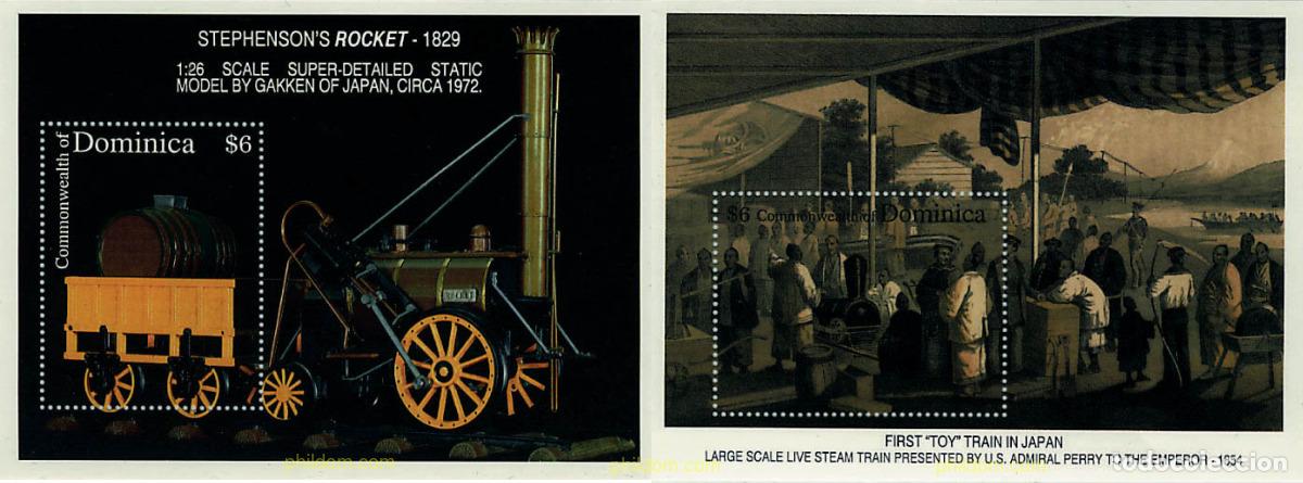 Sellos: 61340 MNH DOMINICA 1992 MODELOS A ESCALA DE TRENES