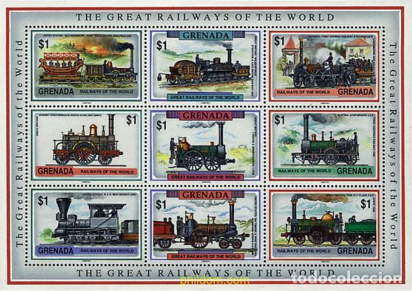 Sellos: 652337 MNH GRANADA 1991 TRENES DEL MUNDO