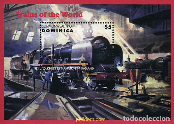 Sellos: 223655 MNH DOMINICA 1996 TRENES DEL MUNDO