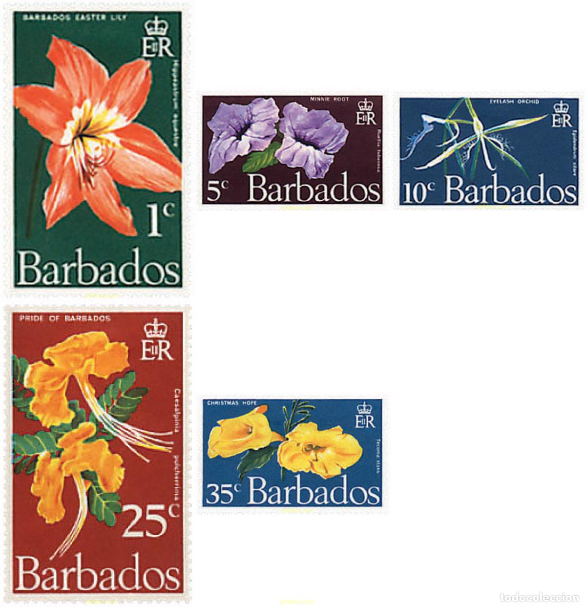 Sellos: 98132 MNH BARBADOS 1970 FLORES DE BARBADOS
