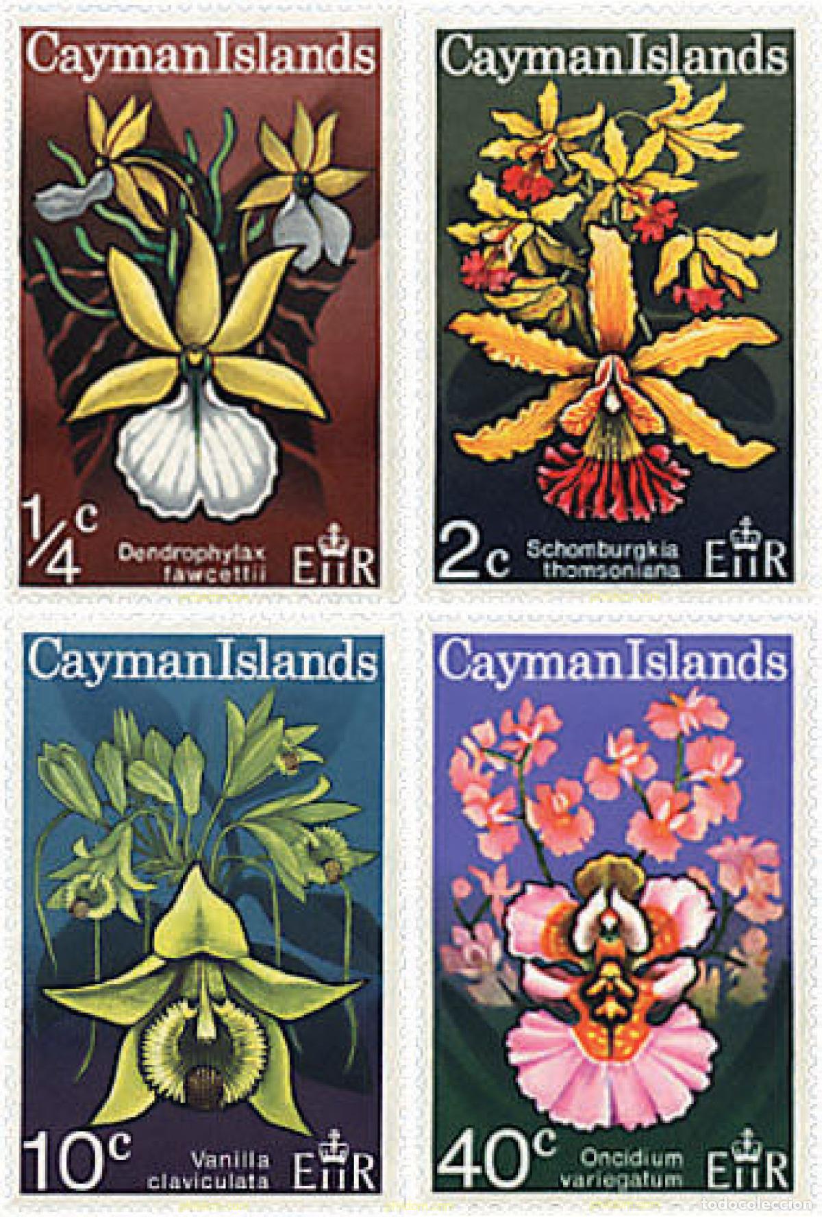 Sellos: 338834 HINGED CAIMAN Islas 1971 ORQUIDEAS - Foto 1