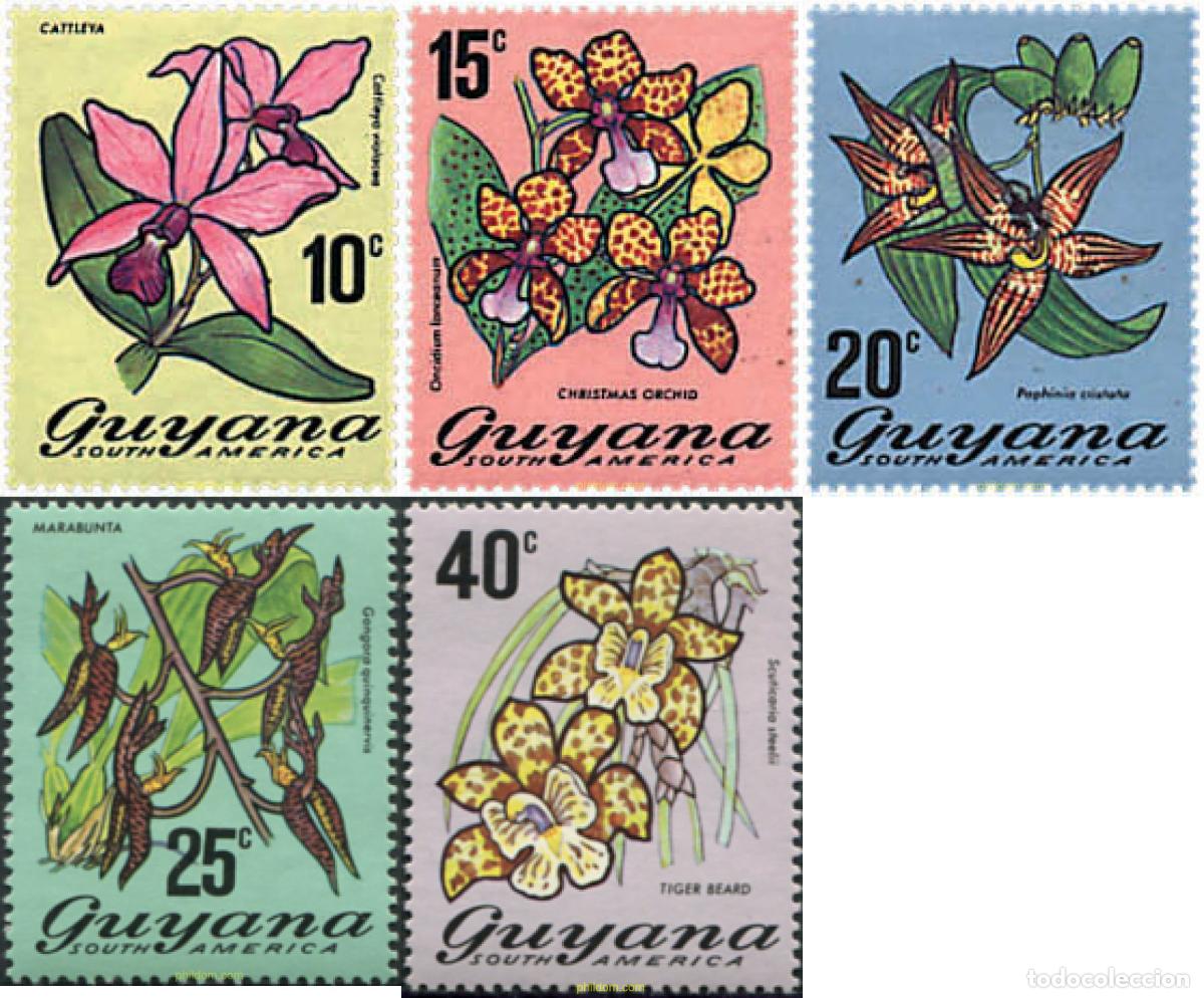 Sellos: 338985 MNH GUYANA 1971 FLORES