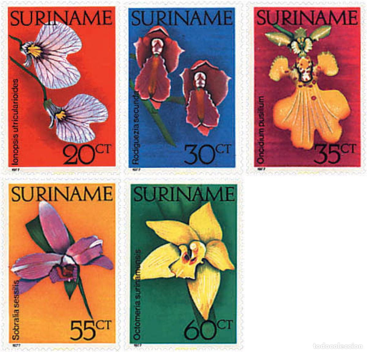 Sellos: 93773 MNH SURINAM 1977 ORQUIDEAS