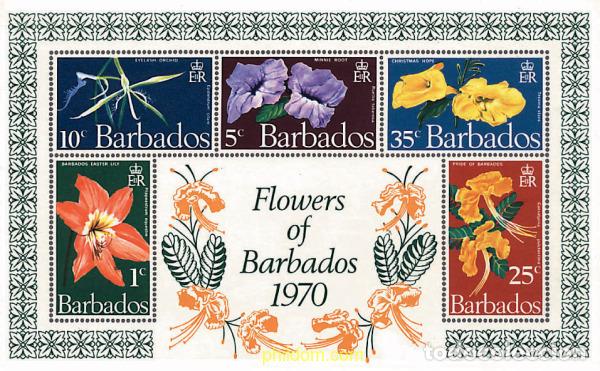 Sellos: 98133 MNH BARBADOS 1970 FLORES DE BARBADOS