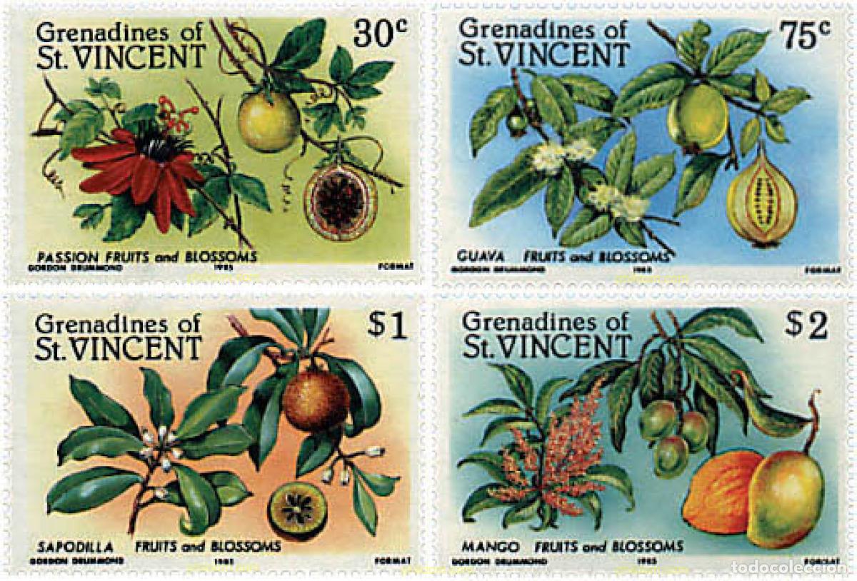 Selos: 91602 MNH SAN VICENTE GRANADINAS 1985 FLORES Y FRUTOS