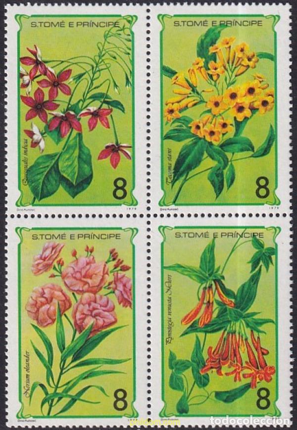 Sellos: 1040 MNH SANTO TOME Y PRINCIPE 1979 FLORES