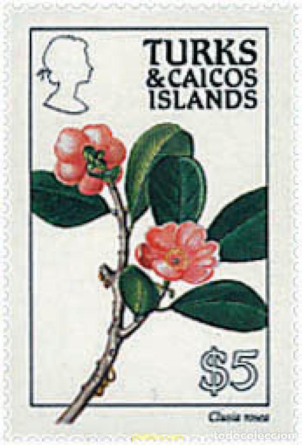 Sellos: 299301 MNH TURKS Y CAICOS 1990 FLORES