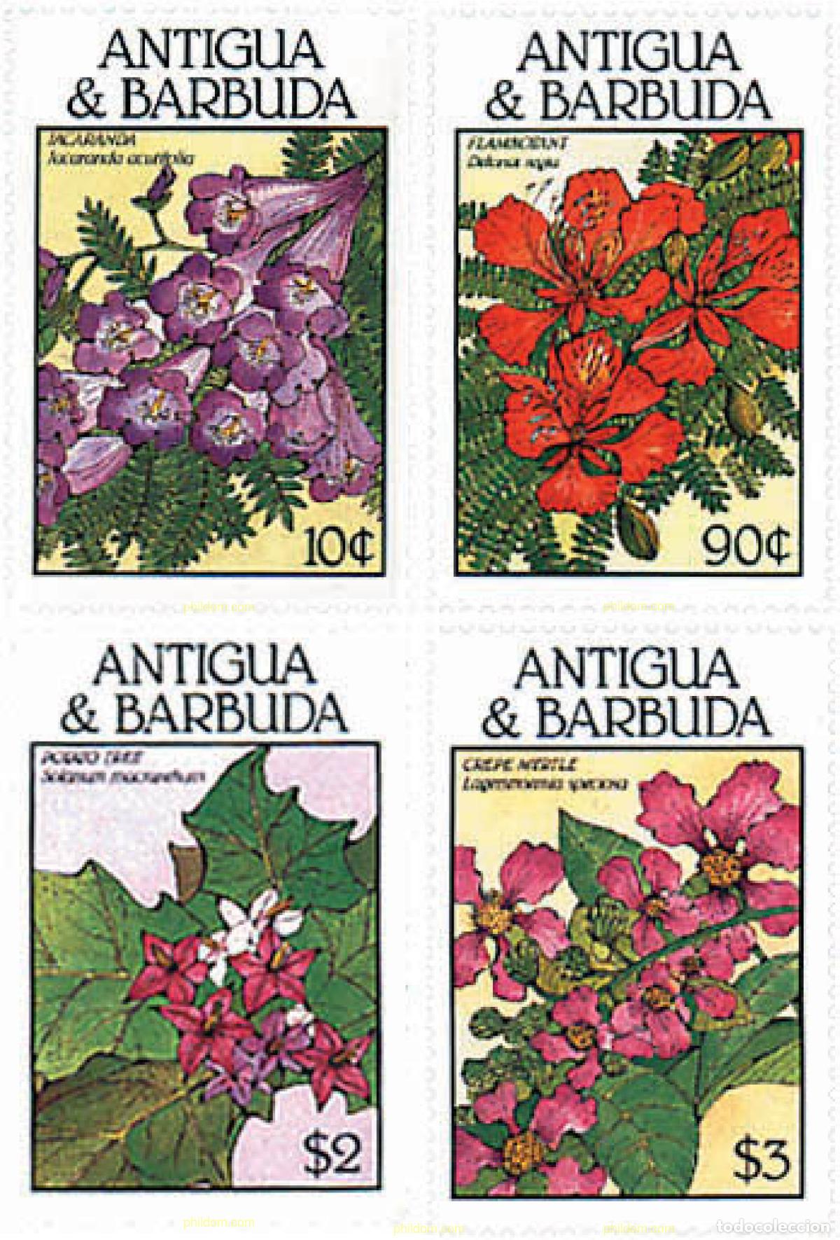 Sellos: 286462 MNH ANTIGUA Y BARBUDA 1988 FLORES