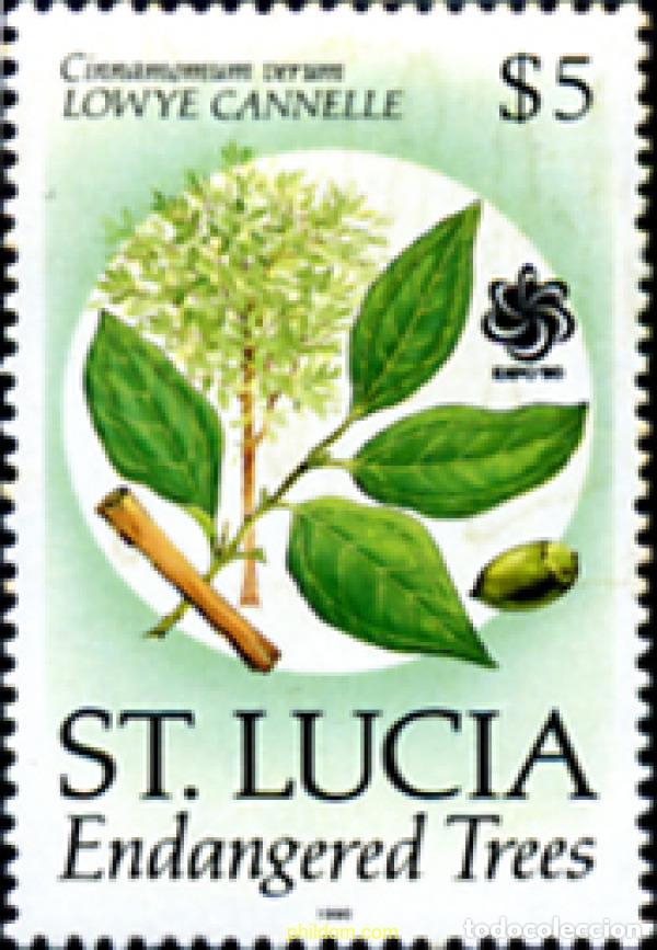 Sellos: 93275 MNH SANTA LUCIA 1990 EXPO 90. EXPOSICION UNIVERSAL DE JARDINES Y ESPACIOS VERDES DE OSAKA