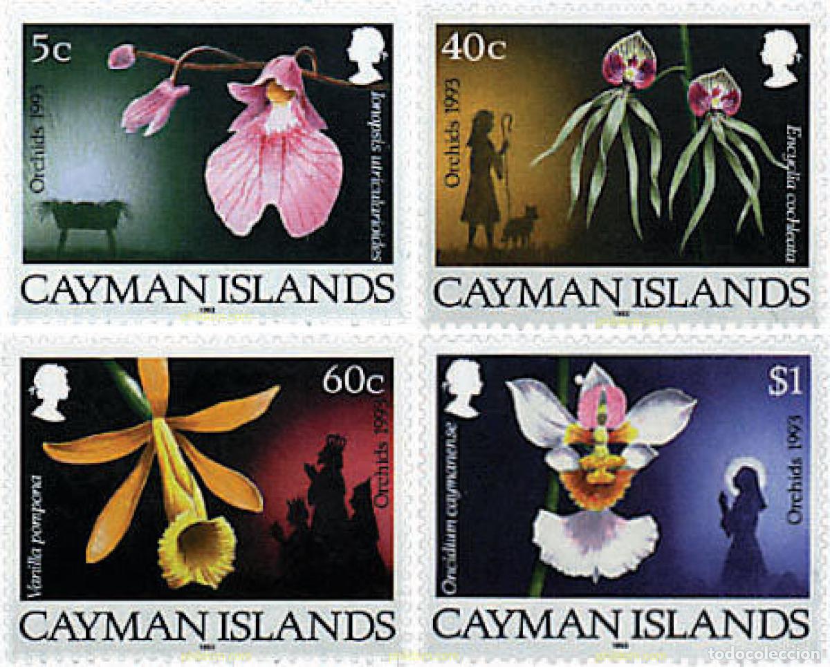 Sellos: 82090 MNH CAIMAN Islas 1993 NAVIDAD. ORQUIDEAS