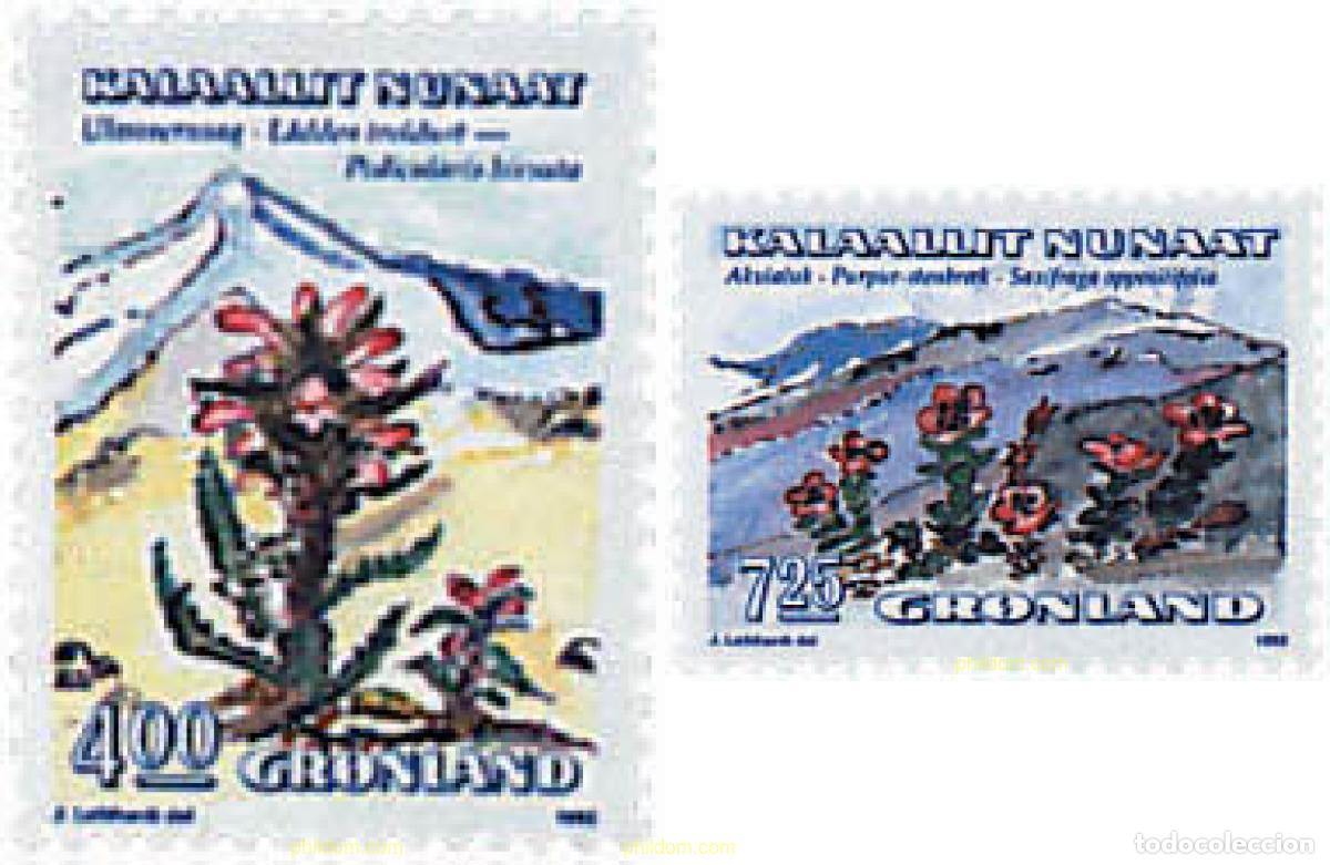 Sellos: 97014 MNH GROENLANDIA 1992 FLORA PROTEGIDA