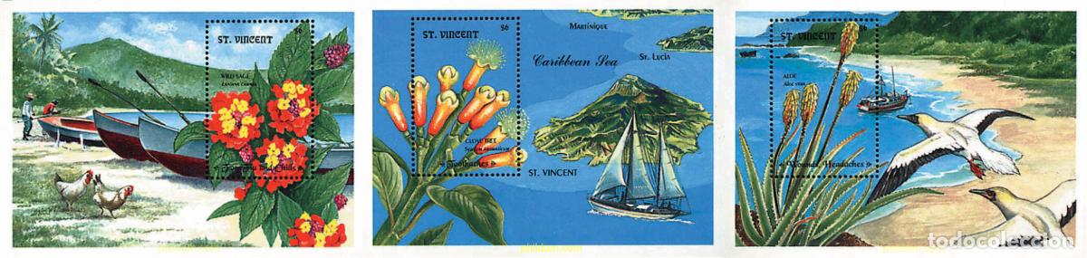 Sellos: 93221 MNH SAN VICENTE 1992 PLANTAS MEDICINALES DEL CARIBE