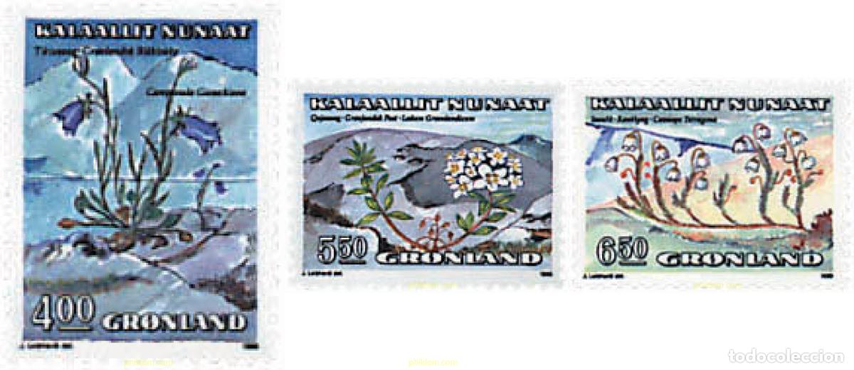 Sellos: 97005 MNH GROENLANDIA 1990 FLORA PROTEGIDA