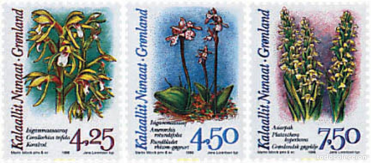 Sellos: 97063 MNH GROENLANDIA 1996 ORQUIDEAS