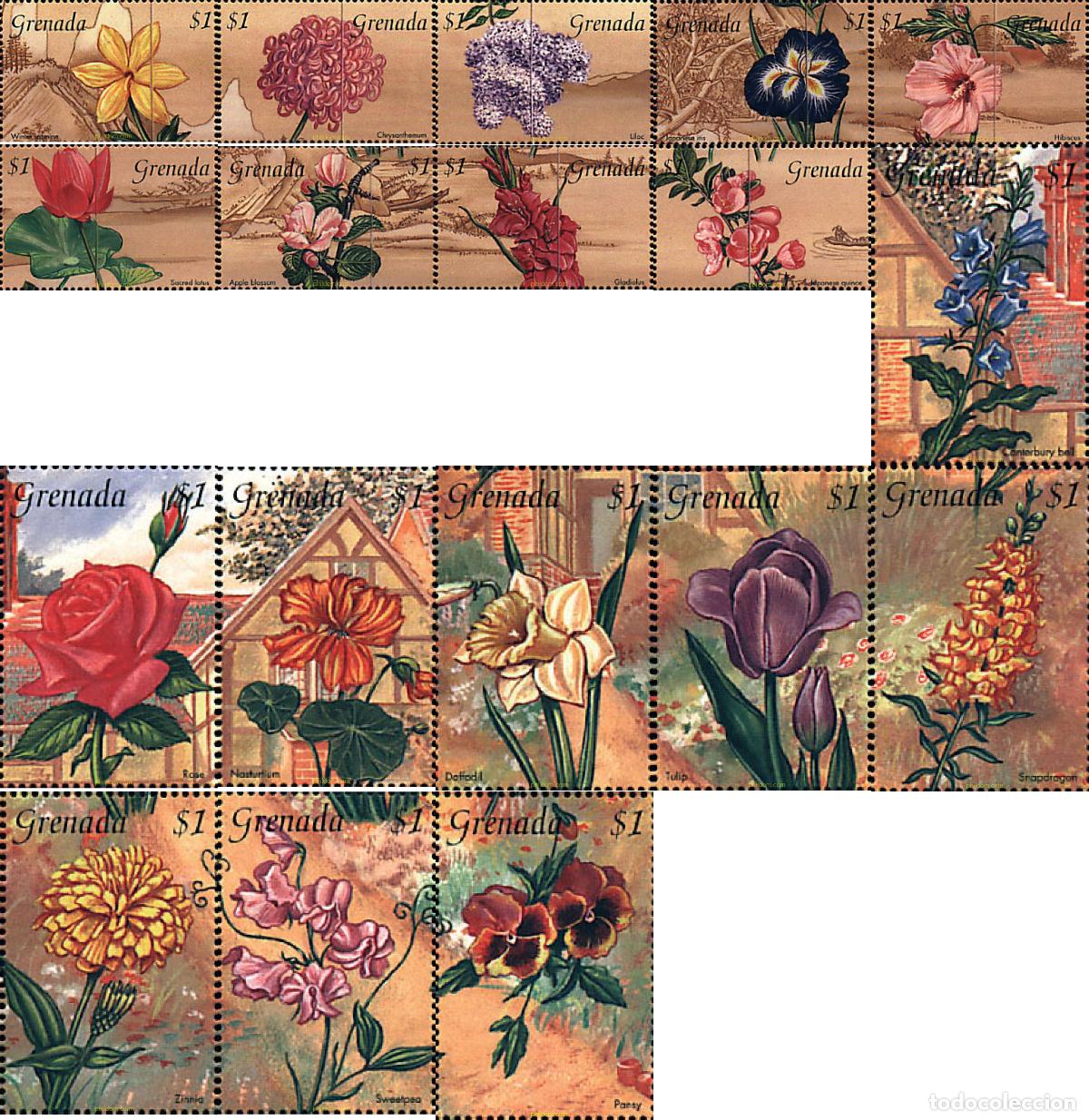 Sellos: 99091 MNH GRANADA 1996 FLORES - Foto 1