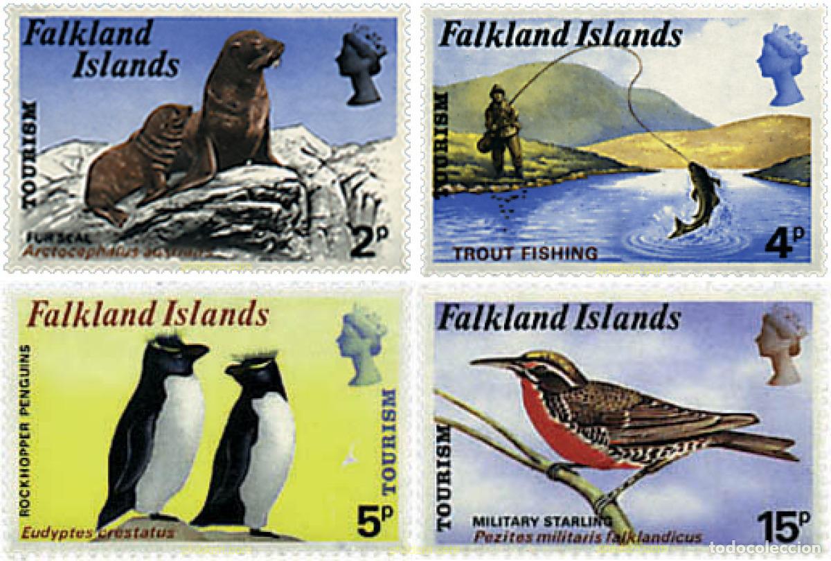 Sellos: 43205 MNH FALKLAND 1974 TURISMO. FAUNA Y PESCA