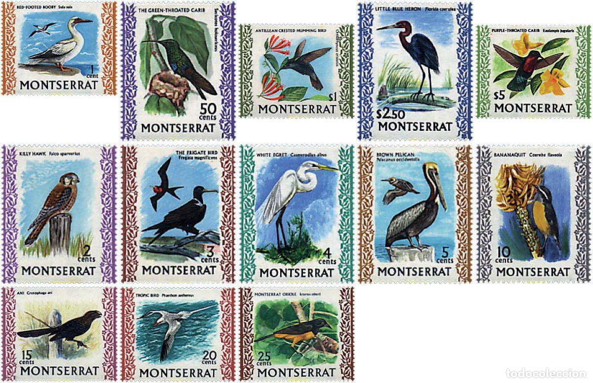 Sellos: 95181 HINGED MONTSERRAT 1970 AVES - Foto 1