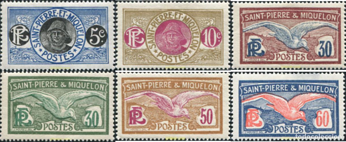 Sellos: 673277 HINGED SAN PEDRO Y MIQUELON 1922 MOTIVOS VARIOS