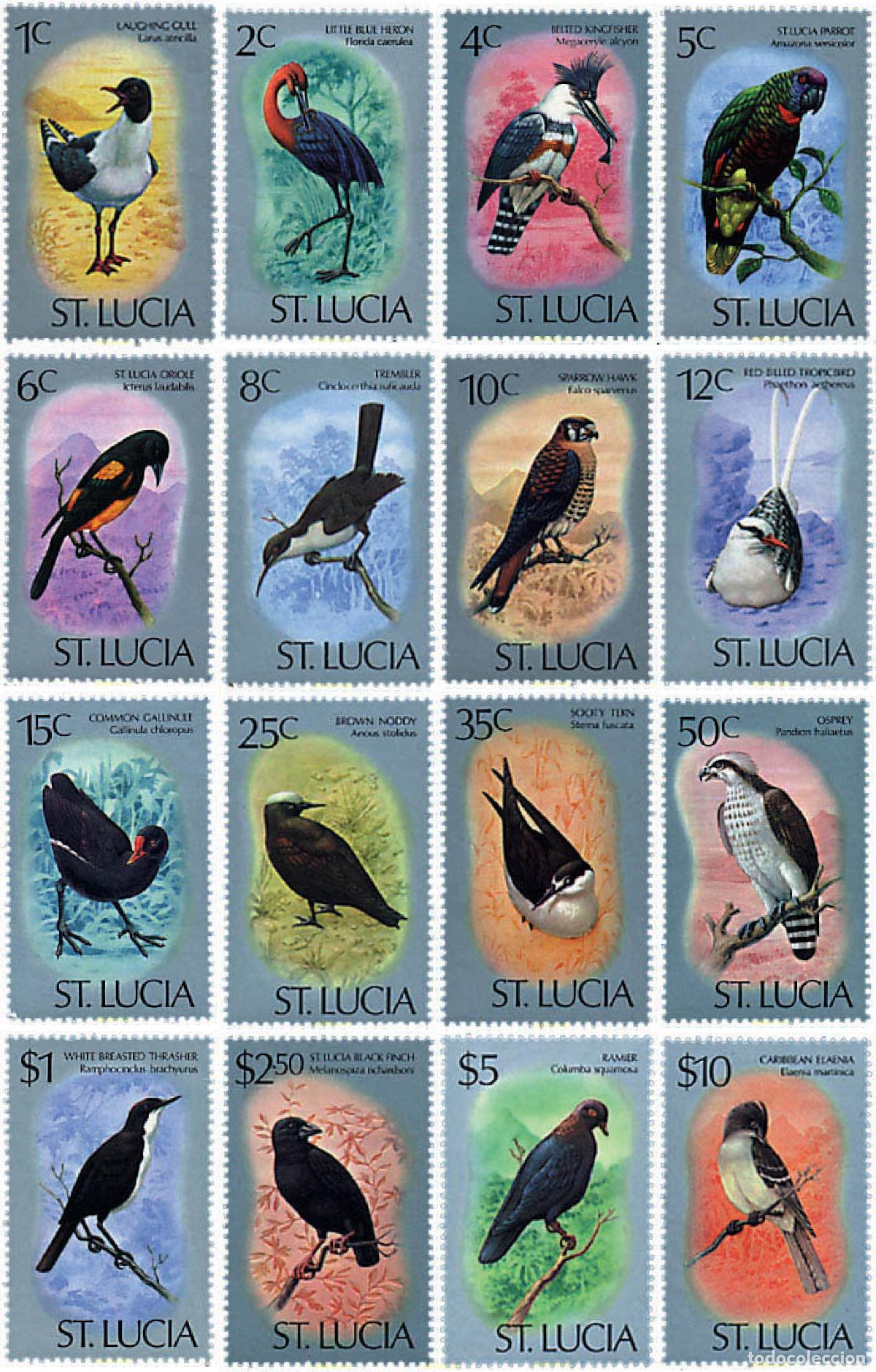 Sellos: 34896 MNH SANTA LUCIA 1976 AVES