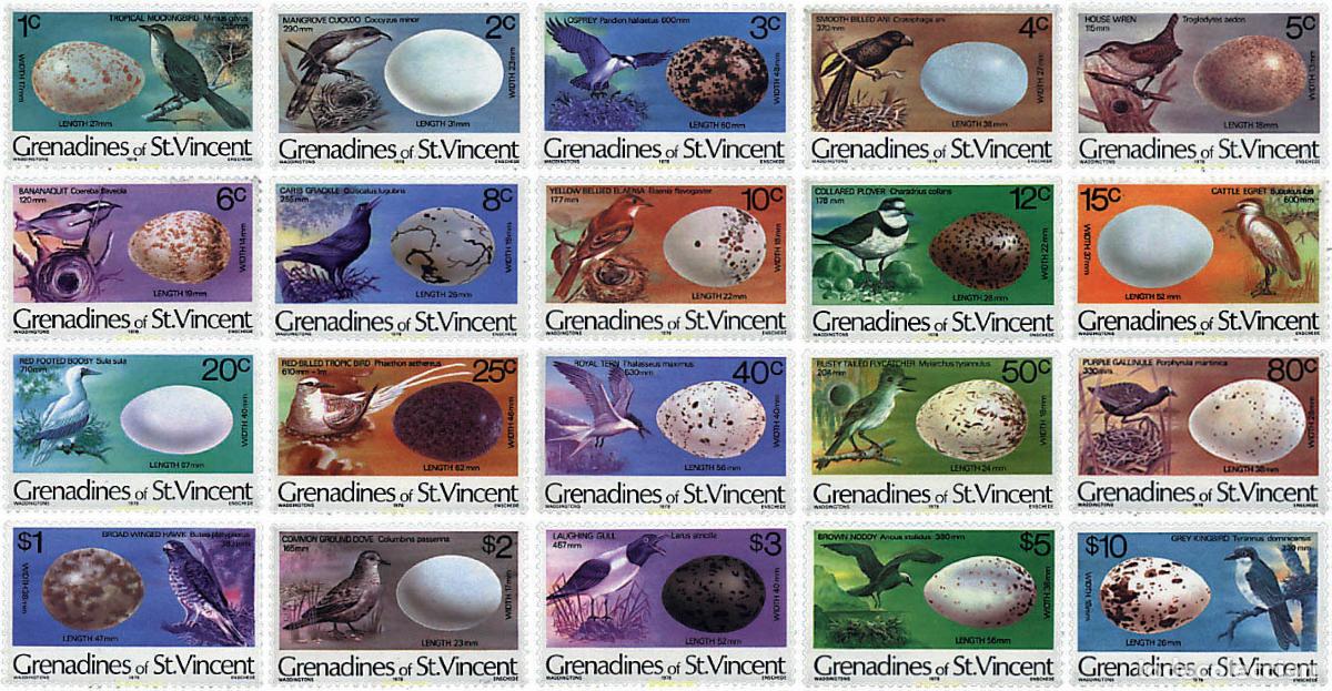 Sellos: 35570 MNH SAN VICENTE GRANADINAS 1978 PAJAROS DEL CARIBE