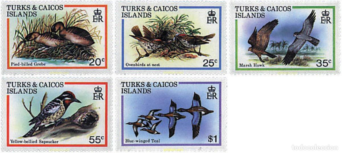 Sellos: 31385 MNH TURKS Y CAICOS 1980 PAJAROS EXOTICOS