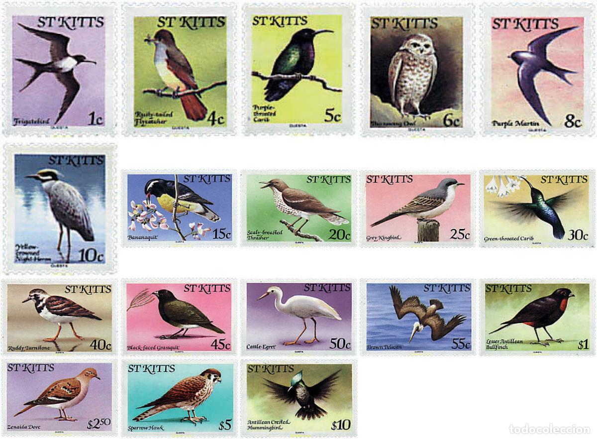 Sellos: 36939 MNH SAN KITTS 1981 AVES - Foto 1