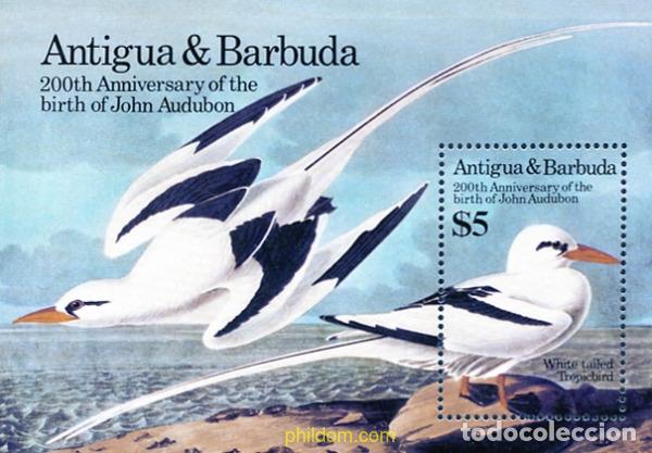 Timbres: 46757 MNH ANTIGUA Y BARBUDA 1985 BICENTENARIO DEL NACIMIENTO DEL ORNITOLOGO J.J. AUDUBON