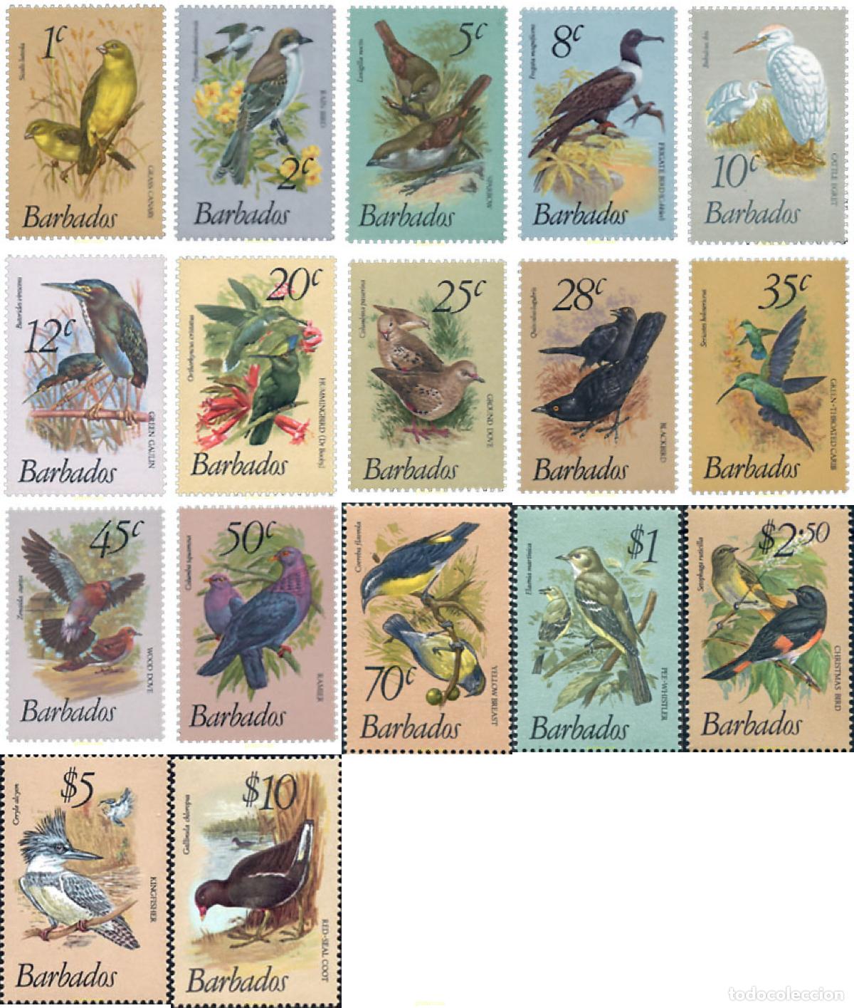 Sellos: 33266 MNH BARBADOS 1979 FAUNA. AVES