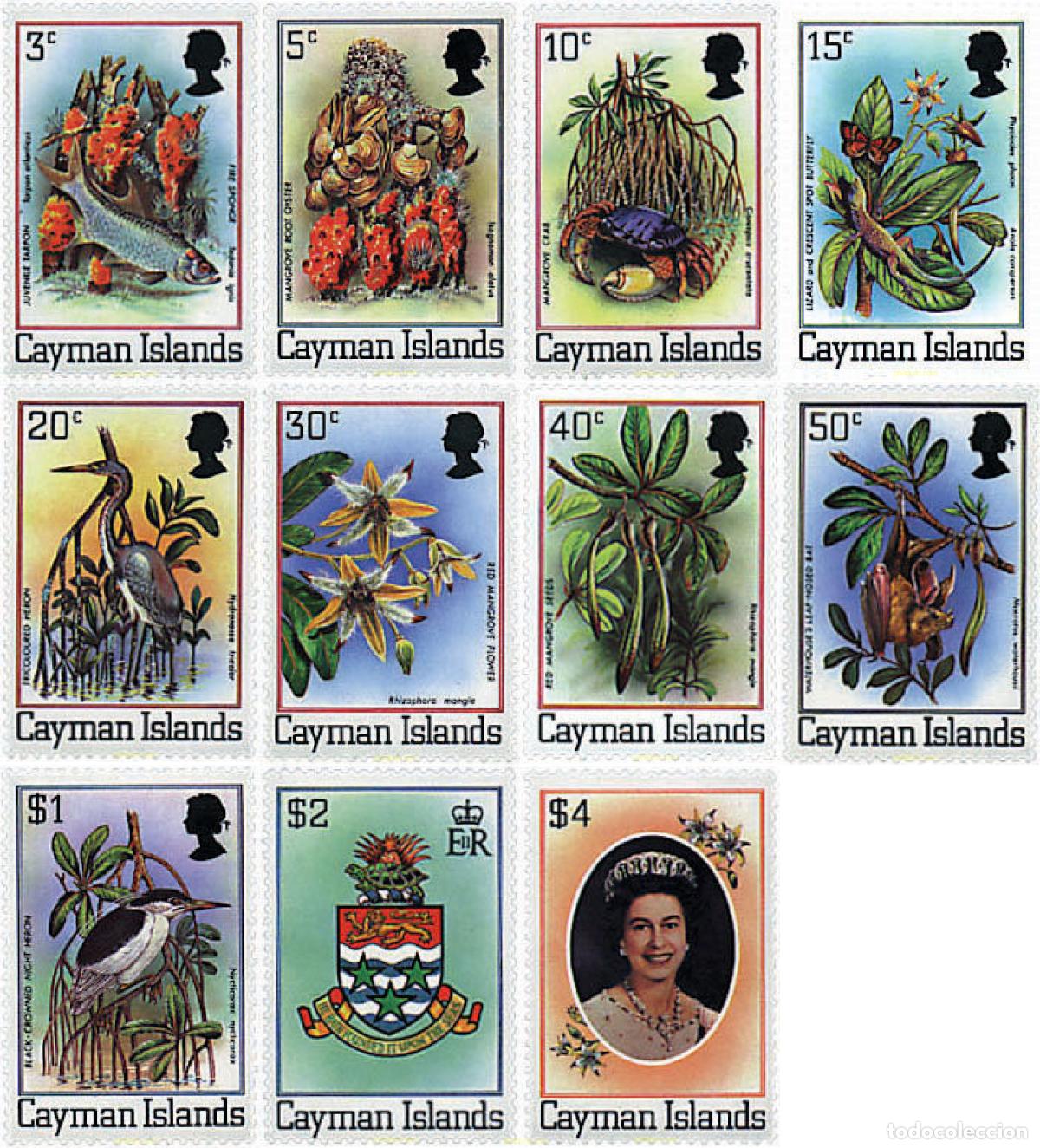 Sellos: 96557 MNH CAIMAN Islas 1980 FLORA Y FAUNA DE LAS ISLAS CAIMAN