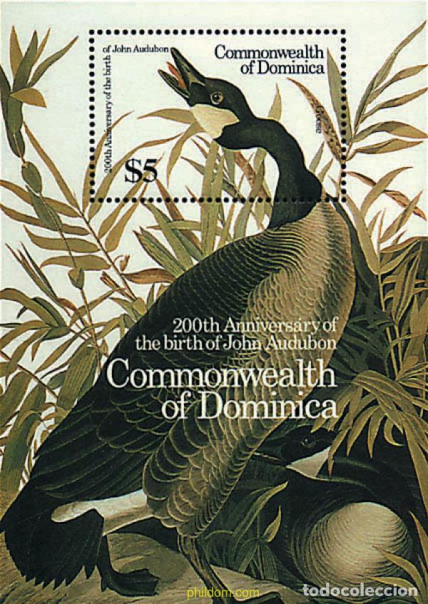 Sellos: 31753 MNH DOMINICA 1986 BICENTENARIO DEL NACIMIENTO DEL ORNITOLOGO J.J. AUDUBON