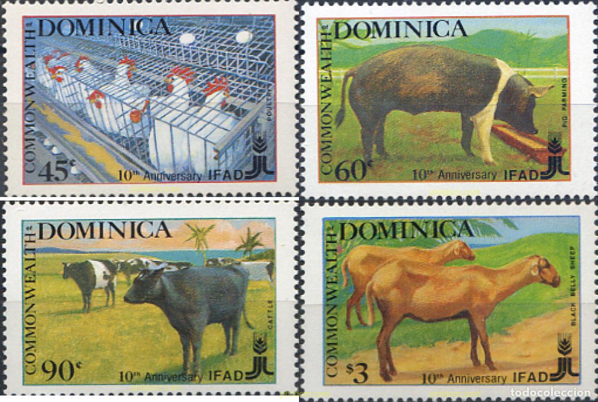 Sellos: 31755 MNH DOMINICA 1988 FONDO DE INVESTIGACION PARA LA AGRICULTURA