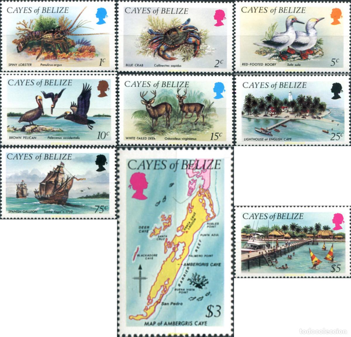 Sellos: 34495 MNH CAYOS DE BELIZE 1984 MOTIVOS VARIOS