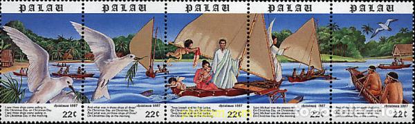 Sellos: 6883 MNH PALAU 1987 NAVIDAD - Foto 1