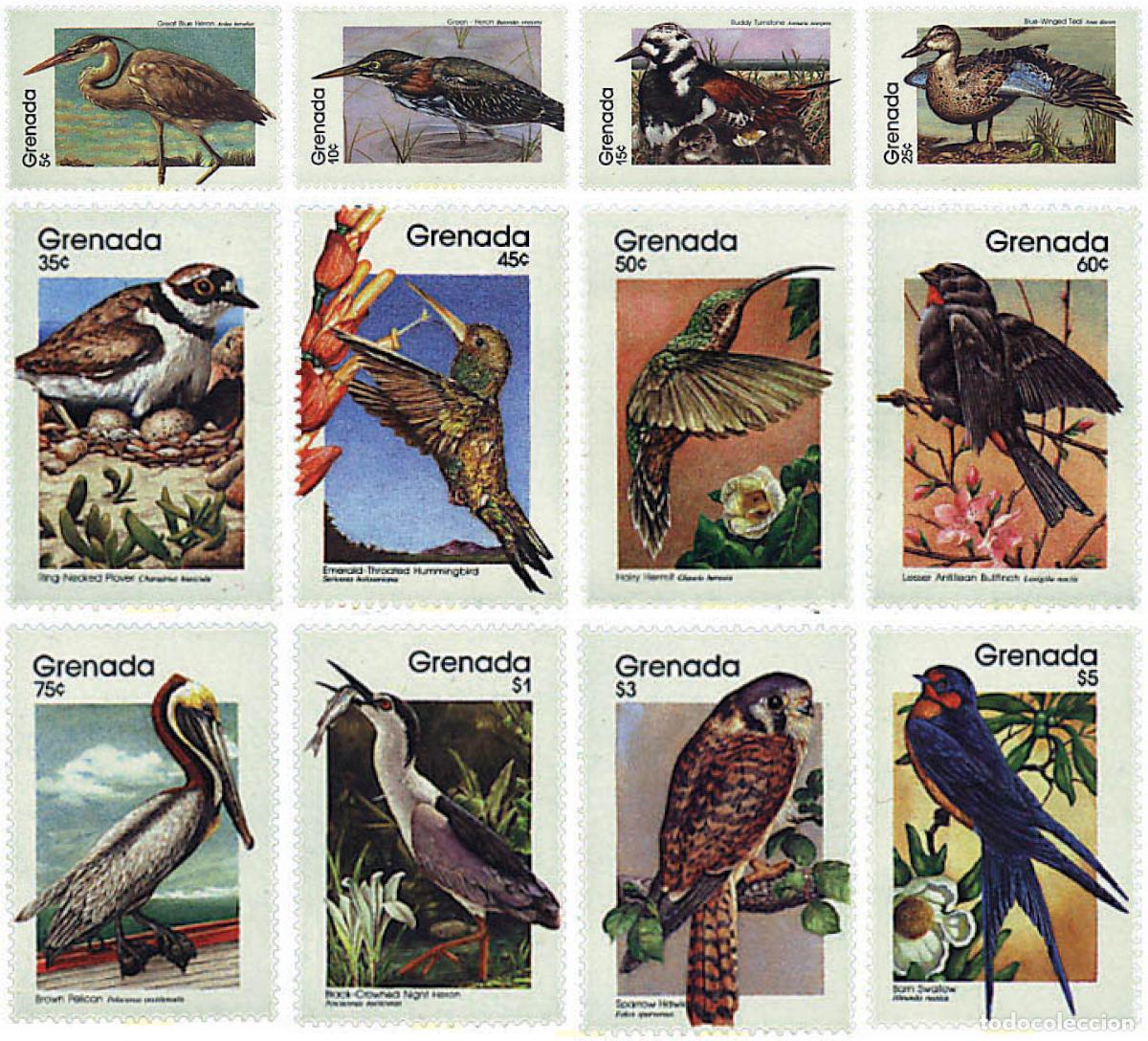 Sellos: 91363 MNH GRANADA 1989 AVES - Foto 1