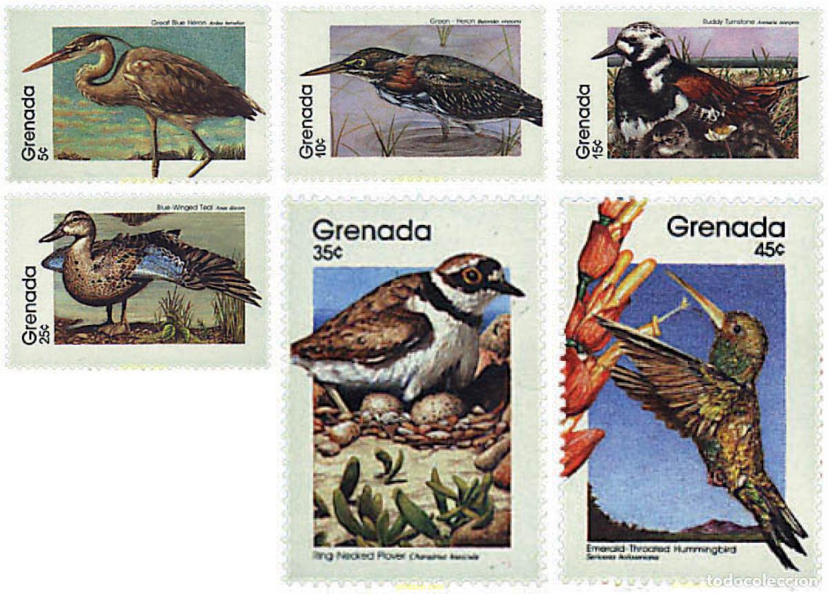 Sellos: 319162 MNH GRANADA 1989 AVES - Foto 1
