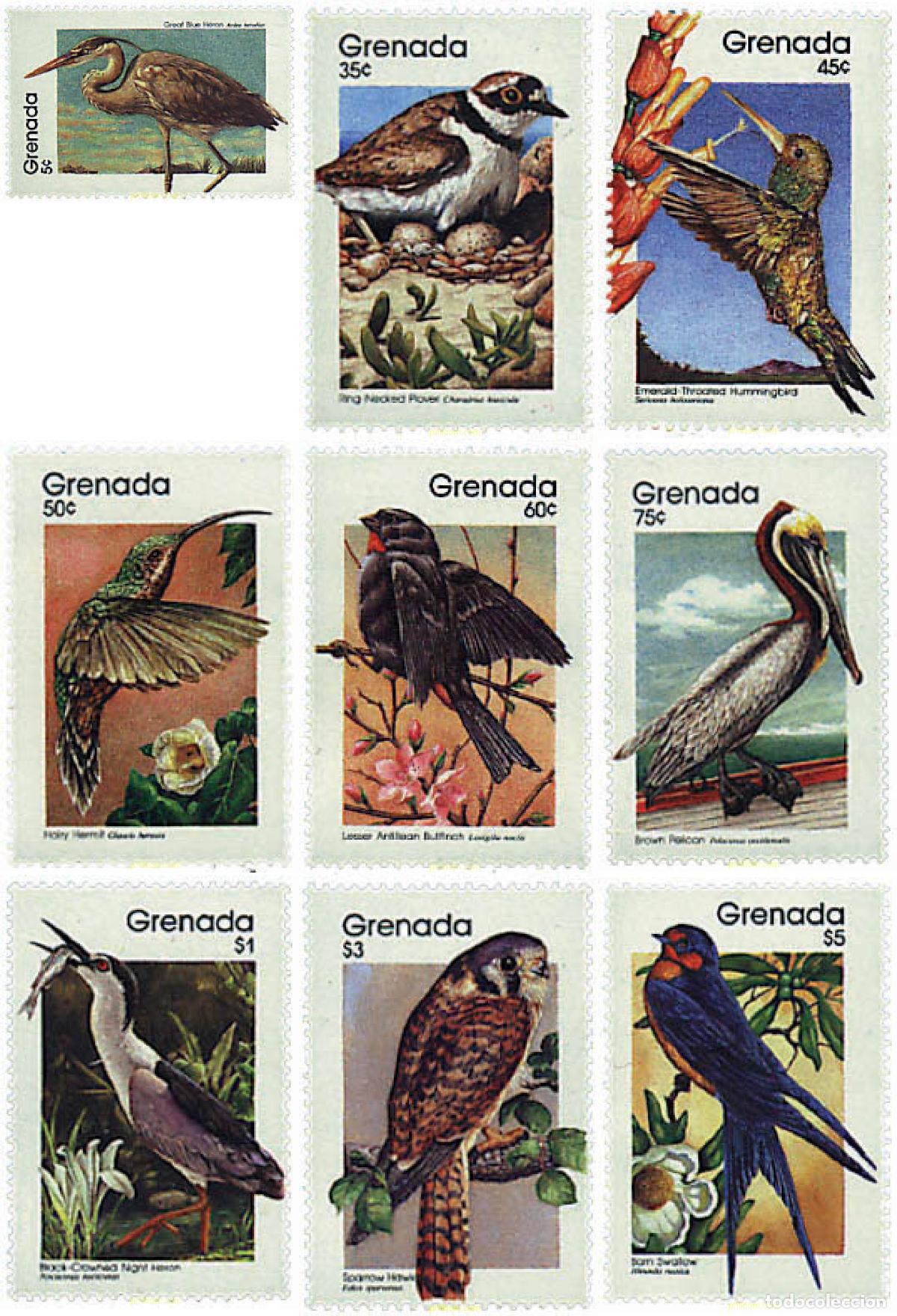 Sellos: 566063 MNH GRANADA 1989 AVES - Foto 1