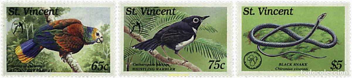 Sellos: 33661 MNH SAN VICENTE 1989 VIDA SALVAJE