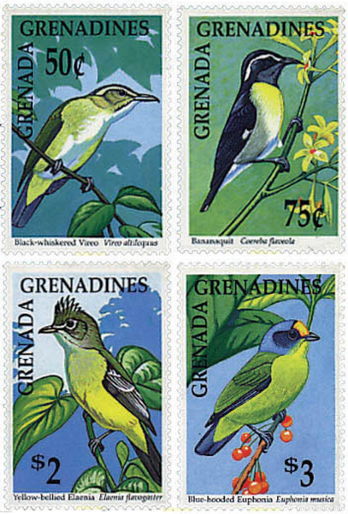 Sellos: 320155 MNH GRANADA GRANADINAS 1990 AVES - Foto 1