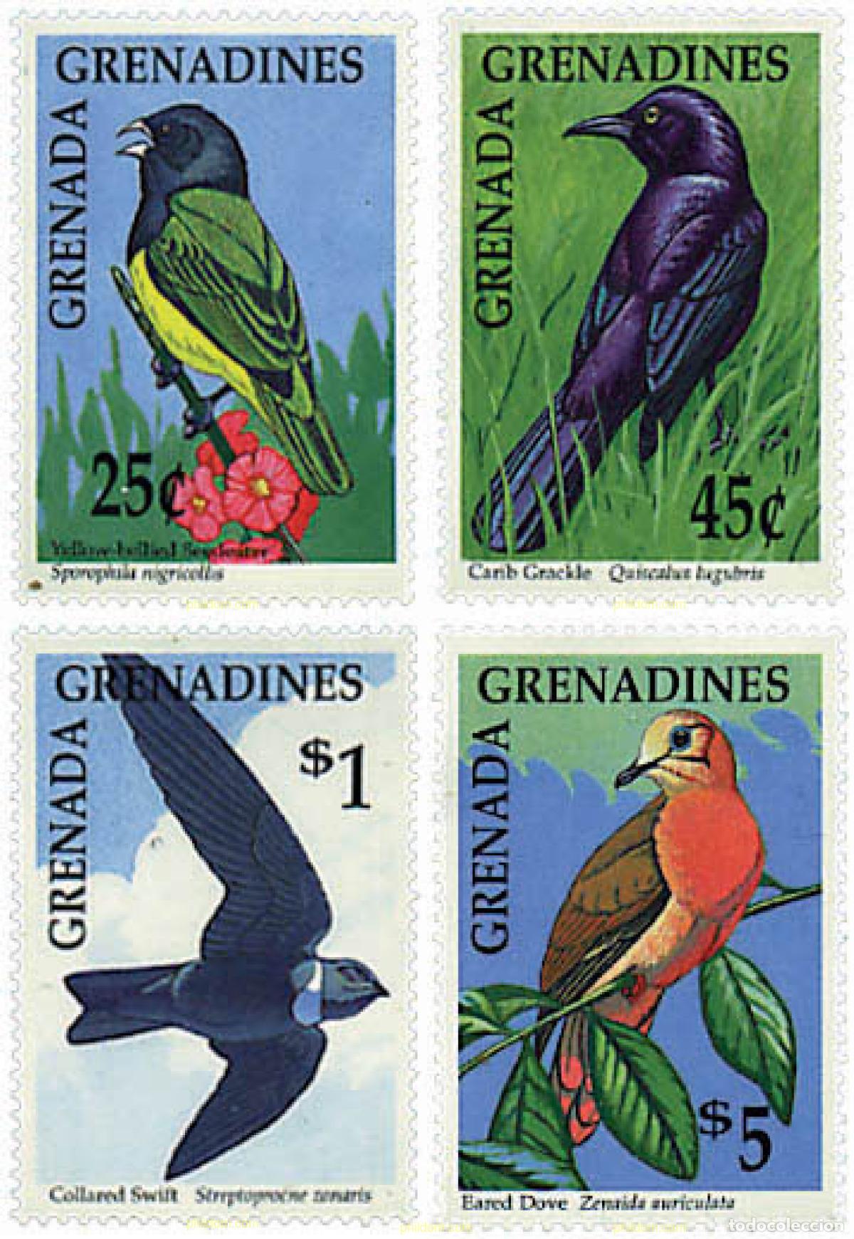 Sellos: 320159 MNH GRANADA GRANADINAS 1990 AVES - Foto 1