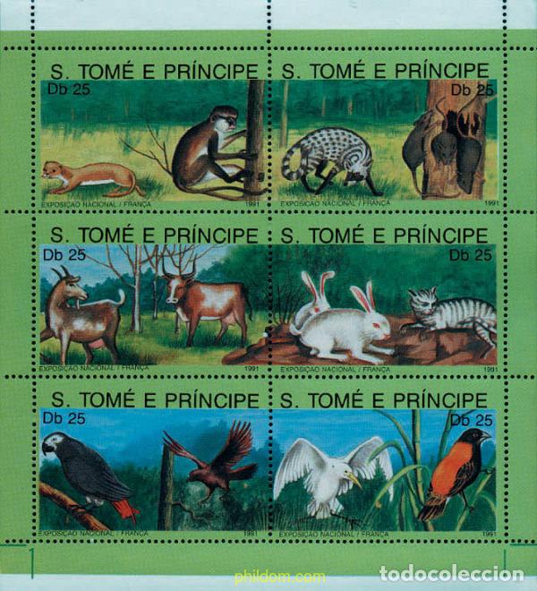 Sellos: 10627 MNH SANTO TOME Y PRINCIPE 1991 EXPOSICION NACIONAL FRANCESA